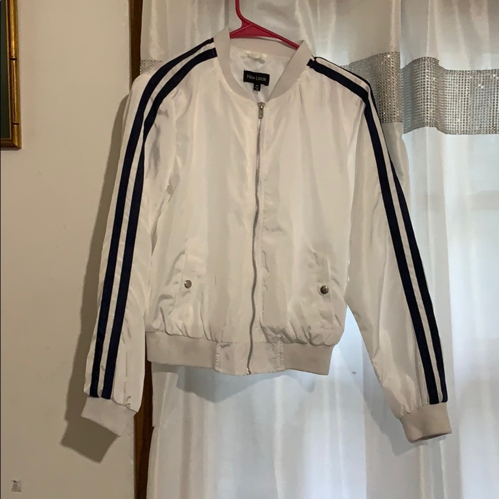 Women’s white with blue stripes jacket